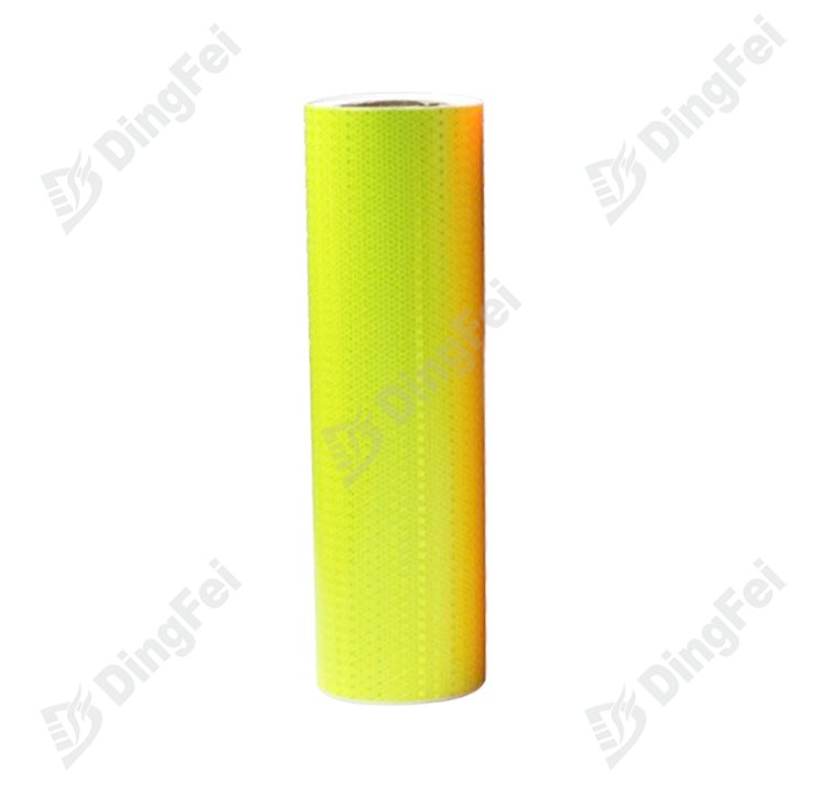 Fluorescent Yellow Reflective Honeycomb PVC Vinyl Sheeting - 